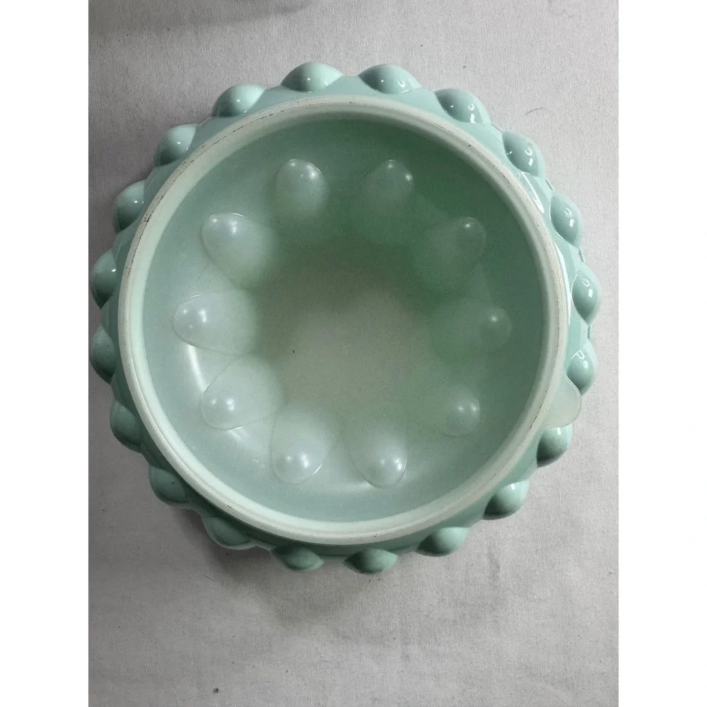 Vintage Tupperware Jello Mold 3pc Set Mint Green 1202 Jel-N-Serve Scalloped Top